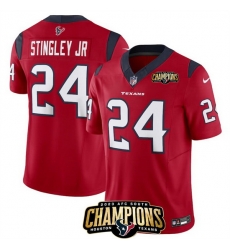 Men Houston Texans 24 Derek Stingley Jr Red 2023 F U S E AFC South Champions Patch Vapor Untouchable Limited Stitched Football Jersey Men Houston Texans 24 Derek Stingley Jr Red 2023 F U S E AFC South Champions Patch Vapor Untouchable Limited Stitched Football Jersey