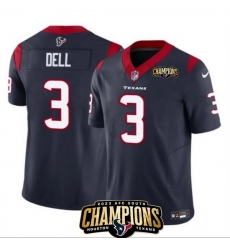 Men Houston Texans 3 Tank Dell Navy 2023 F U S E AFC South Champions Patch Vapor Untouchable Limited Stitched Football Jersey Men Houston Texans 3 Tank Dell Navy 2023 F U S E AFC South Champions Patch Vapor Untouchable Limited Stitched Football Jersey