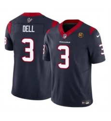 Men Houston Texans 3 Tank Dell Navy 2023 F U S E With John Madden Patch Vapor Limited Stitched Football Jersey Men Houston Texans 3 Tank Dell Navy 2023 F U S E With John Madden Patch Vapor Limited Stitched Football Jersey