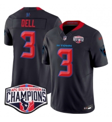 Men Houston Texans 3 Tank Dell Navy 2nd Alternate F U S E 2024 AFC South Division Champions Vapor Limited Stitched Football Jersey Men Houston Texans 3 Tank Dell Navy 2nd Alternate F U S E 2024 AFC South Division Champions Vapor Limited Stitched Football Jersey