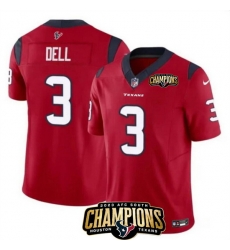 Men Houston Texans 3 Tank Dell Red 2023 F U S E AFC South Champions Patch Vapor Untouchable Limited Stitched Football Jersey Men Houston Texans 3 Tank Dell Red 2023 F U S E AFC South Champions Patch Vapor Untouchable Limited Stitched Football Jersey