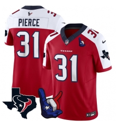 Men Houston Texans 31 Dameon Pierce Red White 2023 F U S E With Hand Sign Throwing Up The H Patch Vapor Untouchable Limited Stitched Football Jersey Men Houston Texans 31 Dameon Pierce Red White 2023 F U S E With Hand Sign Throwing Up The H Patch Vapor Untouchable Limited Stitched Football Jersey