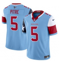 Men Houston Texans 5 Jalen Pitre Blue 2024 F U S E V5 Limited Stitched Football Jersey Men Houston Texans 5 Jalen Pitre Blue 2024 F U S E V5 Limited Stitched Football Jersey