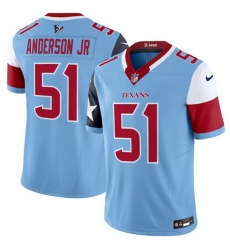 Men Houston Texans 51 Will Anderson Jr Blue 2024 F U S E V5 Limited Stitched Football Jersey Men Houston Texans 51 Will Anderson Jr Blue 2024 F U S E V5 Limited Stitched Football Jersey