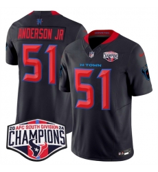 Men Houston Texans 51 Will Anderson Jr Navy 2nd Alternate F U S E 2024 AFC South Division Champions Vapor Limited Stitched Football Jersey Men Houston Texans 51 Will Anderson Jr Navy 2nd Alternate F U S E 2024 AFC South Division Champions Vapor Limited Stitched Football Jersey