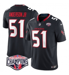 Men Houston Texans 51 Will Anderson Jr Navy F U S E 2024 AFC South Division Champions Vapor Limited Stitched Football Jersey Men Houston Texans 51 Will Anderson Jr Navy F U S E 2024 AFC South Division Champions Vapor Limited Stitched Football Jersey