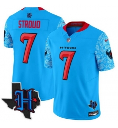 Men Houston Texans 7 C J Stroud Blue F U S E 2024 Texas Patch V4 Vapor Limited Stitched Football Jersey Men Houston Texans 7 C J Stroud Blue F U S E 2024 Texas Patch V4 Vapor Limited Stitched Football Jersey
