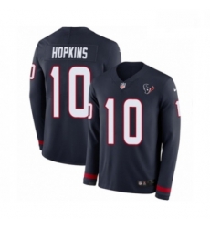 Men Nike Houston Texans 10 DeAndre Hopkins Limited Navy Blue Therma Long Sleeve NFL Jersey Men Nike Houston Texans 10 DeAndre Hopkins Limited Navy Blue Therma Long Sleeve NFL Jersey