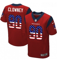 Men Nike Houston Texans 90 Jadeveon Clowney Elite Red Alternate USA Flag Fashion NFL Jersey Men Nike Houston Texans 90 Jadeveon Clowney Elite Red Alternate USA Flag Fashion NFL Jersey