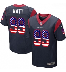 Men Nike Houston Texans 99 JJ Watt Elite Navy Blue Home USA Flag Fashion NFL Jersey Men Nike Houston Texans 99 JJ Watt Elite Navy Blue Home USA Flag Fashion NFL Jersey