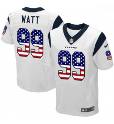 Men Nike Houston Texans 99 JJ Watt Elite White Road USA Flag Fashion NFL Jersey Men Nike Houston Texans 99 JJ Watt Elite White Road USA Flag Fashion NFL Jersey