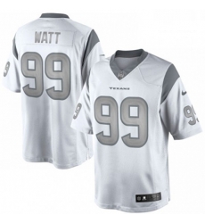 Men Nike Houston Texans 99 JJ Watt Limited White Platinum NFL Jersey Men Nike Houston Texans 99 JJ Watt Limited White Platinum NFL Jersey