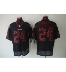 Nike Houston Texans 24 Johnathan Joseph Black Elite Lights Out Number with Team logo NFL Jersey Nike Houston Texans 24 Johnathan Joseph Black Elite Lights Out Number with Team logo NFL Jersey