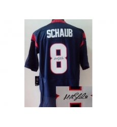 Nike Houston Texans 8 Matt Schaub Blue Signed Elite NFL Jersey Nike Houston Texans 8 Matt Schaub Blue Signed Elite NFL Jersey