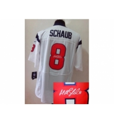 Nike Houston Texans 8 Matt Schaub white Elite signature NFL Jersey Nike Houston Texans 8 Matt Schaub white Elite signature NFL Jersey