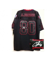 Nike Houston Texans 80 Andre Johnson Black Elite Light Out Signed NFL Jersey Nike Houston Texans 80 Andre Johnson Black Elite Light Out Signed NFL Jersey
