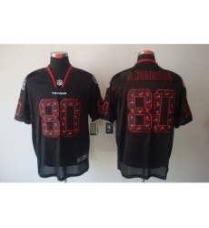 Nike Houston Texans 80 Andre Johnson Black Elite Lights Out Number With Team Logo NFL Jersey Nike Houston Texans 80 Andre Johnson Black Elite Lights Out Number With Team Logo NFL Jersey