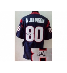 Nike Houston Texans 80 Andre Johnson blue Elite signature NFL Jersey Nike Houston Texans 80 Andre Johnson blue Elite signature NFL Jersey