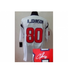 Nike Houston Texans 80 Andre Johnson white Elite signature NFL Jersey Nike Houston Texans 80 Andre Johnson white Elite signature NFL Jersey