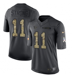 Nike Texans #11 Jaelen Strong Black Mens Stitched NFL Limited 2016 Salute to Service Jersey Nike Texans #11 Jaelen Strong Black Mens Stitched NFL Limited 2016 Salute to Service Jersey