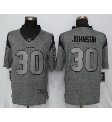 Nike Texans #30 Kevin Johnson Gray Men Stitched NFL Limited Gridiron Gray Jersey Nike Texans #30 Kevin Johnson Gray Men Stitched NFL Limited Gridiron Gray Jersey