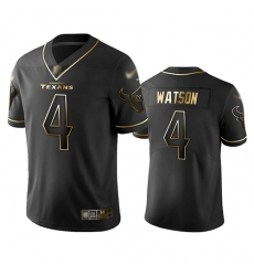 Texans 4 Deshaun Watson Black Men Stitched Football Limited Golden Edition Jersey Texans 4 Deshaun Watson Black Men Stitched Football Limited Golden Edition Jersey