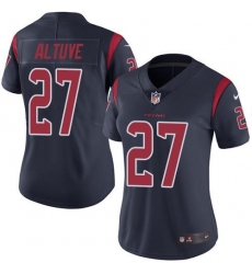Nike Texans #27 Jose Altuve Navy Blue Womens Stitched NFL Limited Rush Jersey Nike Texans #27 Jose Altuve Navy Blue Womens Stitched NFL Limited Rush Jersey