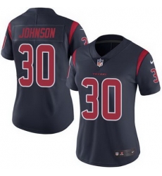 Nike Texans #30 Kevin Johnson Navy Blue Womens Stitched NFL Limited Rush Jersey Nike Texans #30 Kevin Johnson Navy Blue Womens Stitched NFL Limited Rush Jersey