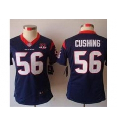 Nike Women Houston Texans #56 Brian Cushing Blue NFL Jerseys W 10th Patch Nike Women Houston Texans #56 Brian Cushing Blue NFL Jerseys W 10th Patch