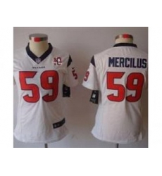 Nike Women Houston Texans #59 Whitney Mercilus white NFL Jerseys W 10th Patch Nike Women Houston Texans #59 Whitney Mercilus white NFL Jerseys W 10th Patch