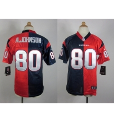 Nike Women Houston Texans #80 Andre Johnson blue-red jerseys(Elite split) Nike Women Houston Texans #80 Andre Johnson blue-red jerseys(Elite split)