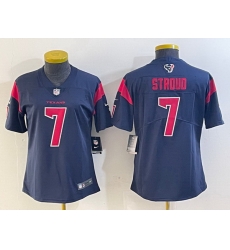 Women Houston Texans 7 C J Stroud Navy Color Rush Vapor Untouchable Limited Stitched Jersey Women Houston Texans 7 C J Stroud Navy Color Rush Vapor Untouchable Limited Stitched Jersey