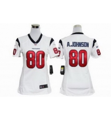 Women Nike NFL Houston Texans 80 Johnson White Jersey Women Nike NFL Houston Texans 80 Johnson White Jersey