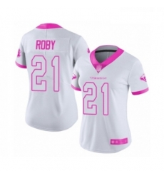 Womens Houston Texans 21 Bradley Roby Limited White Pink Rush Fashion Football Jersey Womens Houston Texans 21 Bradley Roby Limited White Pink Rush Fashion Football Jersey