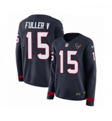 Womens Nike Houston Texans 15 Will Fuller V Limited Navy Blue Therma Long Sleeve NFL Jersey Womens Nike Houston Texans 15 Will Fuller V Limited Navy Blue Therma Long Sleeve NFL Jersey