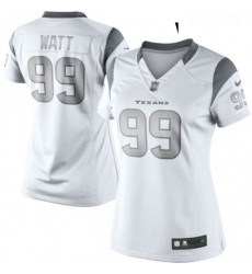 Womens Nike Houston Texans 99 JJ Watt Limited White Platinum NFL Jersey Womens Nike Houston Texans 99 JJ Watt Limited White Platinum NFL Jersey