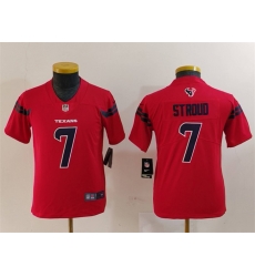 Youth Houston Texans 7 C J  Stroud Red Vapor Untouchable Limited Stitched Jersey