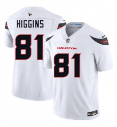 Youth Houston Texans 81 Jayden Higgins White 2025 Draft Vapor F U S E Limited Stitched Jersey Youth Houston Texans 81 Jayden Higgins White 2025 Draft Vapor F U S E Limited Stitched Jersey