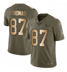 Youth Nike Houston Texans 87 Demaryius Thomas Limited Olive Gold 2017 Salute to Service NFL Jersey Youth Nike Houston Texans 87 Demaryius Thomas Limited Olive Gold 2017 Salute to Service NFL Jersey