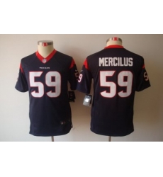 Youth Nike NFL Houston Texans #59 Whitney Mercilus Blue Color Limited Jerseys Youth Nike NFL Houston Texans #59 Whitney Mercilus Blue Color Limited Jerseys