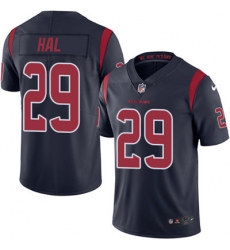 Youth Nike Texans #29 Andre Hal Navy Blue Stitched NFL Limited Rush Jersey Youth Nike Texans #29 Andre Hal Navy Blue Stitched NFL Limited Rush Jersey