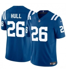 Men Indianapolis Colts 26 Evan Hull Blue 2024 F U S E Vapor Limited Stitched Football Jersey Men Indianapolis Colts 26 Evan Hull Blue 2024 F U S E Vapor Limited Stitched Football Jersey