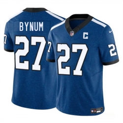 Men Indianapolis Colts 27 Cam Bynum Blue 2025 F U S E  Throwback Vapor Limited Stitched Football Jersey