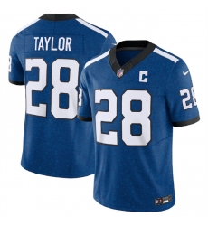 Men Indianapolis Colts 28 Jonathan Taylor Royal 2023 F U S E Indiana Nights Limited Stitched Football Jersey Men Indianapolis Colts 28 Jonathan Taylor Royal 2023 F U S E Indiana Nights Limited Stitched Football Jersey