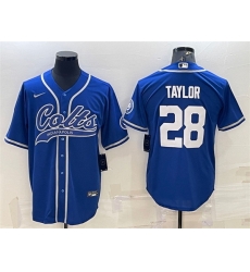 Men Indianapolis Colts 28 Jonathan Taylor Royal Cool Base Stitched Baseball Jersey Men Indianapolis Colts 28 Jonathan Taylor Royal Cool Base Stitched Baseball Jersey