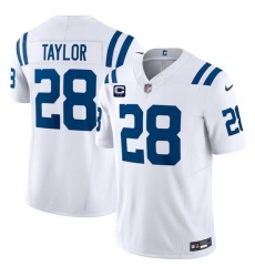 Men Indianapolis Colts 28 Jonathan Taylor White 2024 F U S E With 2 Star C Patch Vapor Limited Stitched Football Jersey Men Indianapolis Colts 28 Jonathan Taylor White 2024 F U S E With 2 Star C Patch Vapor Limited Stitched Football Jersey