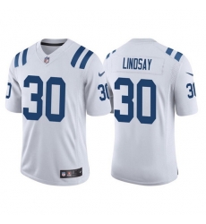 Men Indianapolis Colts 30 Phillip Lindsay White Stitched Football Jersey Men Indianapolis Colts 30 Phillip Lindsay White Stitched Football Jersey