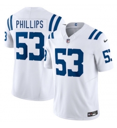 Men Indianapolis Colts 53 Jacob Phillips White 2025 F U S E Vapor Limited Stitched Football Jersey Men Indianapolis Colts 53 Jacob Phillips White 2025 F U S E Vapor Limited Stitched Football Jersey