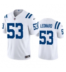 Men Indianapolis Colts 53 Shaquille Leonard White 2023 F U S E Vapor Untouchable Stitched Football Jersey Men Indianapolis Colts 53 Shaquille Leonard White 2023 F U S E Vapor Untouchable Stitched Football Jersey