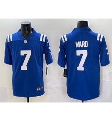 Men Indianapolis Colts 7 Charvarius Ward Blue Vapor Limited Stitched Football Jersey Men Indianapolis Colts 7 Charvarius Ward Blue Vapor Limited Stitched Football Jersey